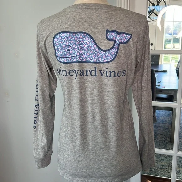 VINEYARD VINES long sleeve tee, grey size XS - Picture 6 of 8